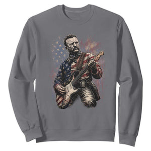 Teddy Roosevelt Playing Guitar 4th of July Sweatshirt