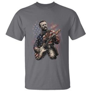 Teddy Roosevelt Playing Guitar 4th of July T Shirt