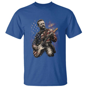 Teddy Roosevelt Playing Guitar 4th of July T Shirt