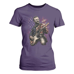 Teddy Roosevelt Playing Guitar 4th of July T Shirt For Women