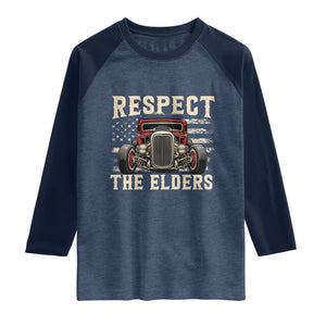Respect The Elders Raglan Shirt 1932 American Classic Hotrod