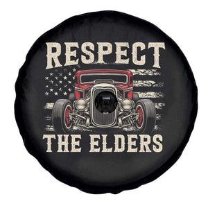 Respect The Elders Spare Tire Cover 1932 American Classic Hotrod TS14 Print Your Wear