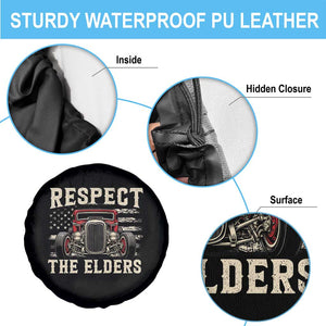 Respect The Elders Spare Tire Cover 1932 American Classic Hotrod TS14 Print Your Wear