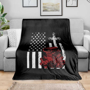 Classic Big Block Blower Throw Blanket Patriotic Racing Engine American Flag Christian Cross TS14 Print Your Wear