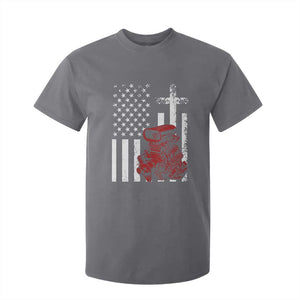 Classic Big Block Blower T Shirt For Kid Patriotic Racing Engine American Flag Christian Cross