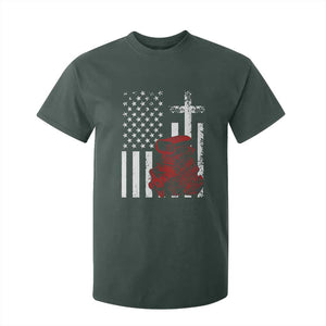 Classic Big Block Blower T Shirt For Kid Patriotic Racing Engine American Flag Christian Cross