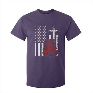 Classic Big Block Blower T Shirt For Kid Patriotic Racing Engine American Flag Christian Cross