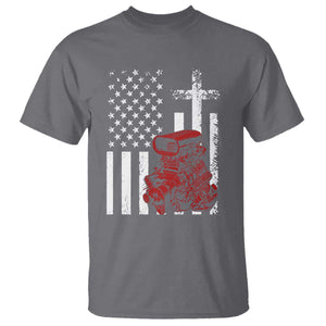 Classic Big Block Blower T Shirt Patriotic Racing Engine American Flag Christian Cross