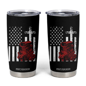 Classic Big Block Blower Tumbler Cup Patriotic Racing Engine American Flag Christian Cross TS14 Black Print Your Wear