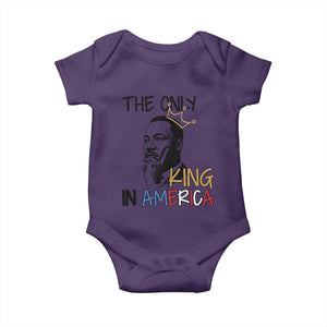 Martin Luther King Jr Baby Onesie The Only King An America TS14 Purple Print Your Wear
