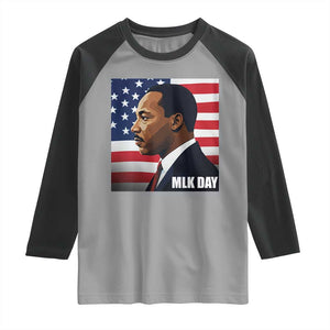 Martin Luther King Jr Raglan Shirt Human Rights TS14 Sport Gray Black Print Your Wear