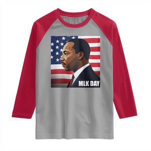 Martin Luther King Jr Raglan Shirt Human Rights TS14 Sport Gray Red Print Your Wear