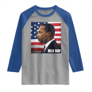 Martin Luther King Jr Raglan Shirt Human Rights TS14 Sport Gray Royal Print Your Wear