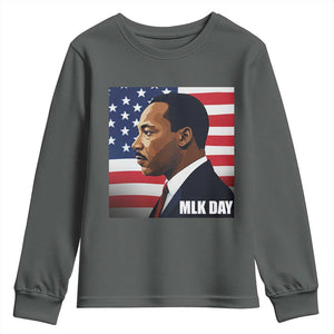 Martin Luther King Jr Youth Sweatshirt Human Rights TS14 Dark Heather Print Your Wear