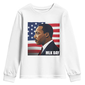 Martin Luther King Jr Youth Sweatshirt Human Rights TS14 White Print Your Wear