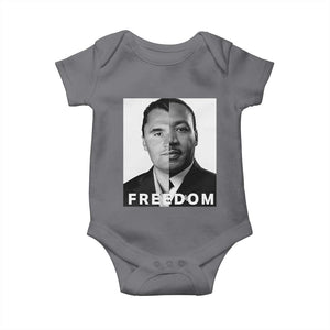 Freedom Charlie Kirk Baby Onesie Martin Luther King Jr TS14 Charcoal Print Your Wear