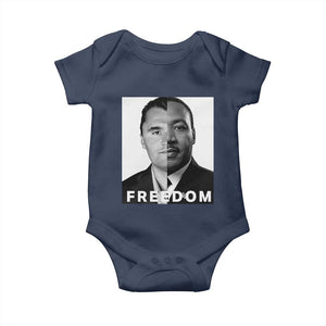 Freedom Charlie Kirk Baby Onesie Martin Luther King Jr TS14 Navy Print Your Wear