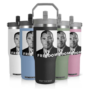 Freedom Charlie Kirk Flip Straw Tumbler Martin Luther King Jr TS14 Print Your Wear