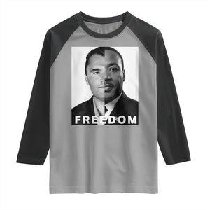 Freedom Charlie Kirk Raglan Shirt Martin Luther King Jr TS14 Sport Gray Black Print Your Wear