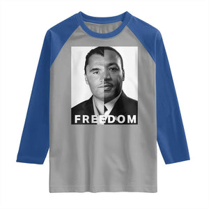 Freedom Charlie Kirk Raglan Shirt Martin Luther King Jr TS14 Sport Gray Royal Print Your Wear