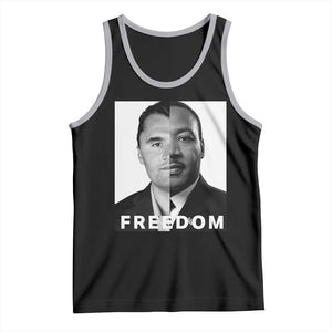 Freedom Charlie Kirk Tank Top Martin Luther King Jr TS14 Black Athletic Heather Print Your Wear