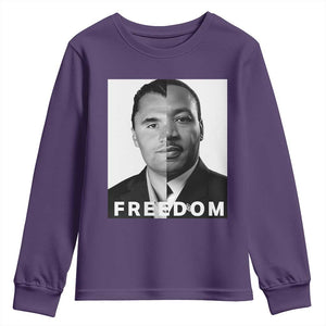 Freedom Charlie Kirk Youth Sweatshirt Martin Luther King Jr TS14 Purple Print Your Wear