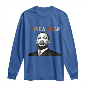 Martin Luther King Jr Long Sleeve Shirt I Have a Dream Cool Melanin Black History TS14 Royal Blue Print Your Wear