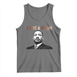 Martin Luther King Jr Tank Top I Have a Dream Cool Melanin Black History TS14 Black Heather Print Your Wear