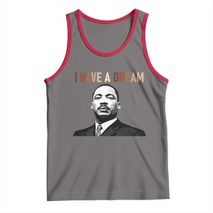 Martin Luther King Jr Tank Top I Have a Dream Cool Melanin Black History TS14 Deep Heather Red Print Your Wear
