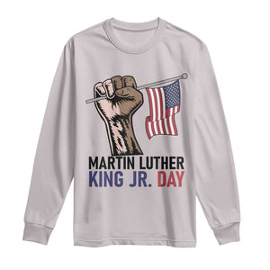 Martin Luther King Jr Long Sleeve Shirt Black History Month TS14 Ice Gray Print Your Wear