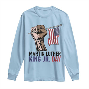 Martin Luther King Jr Long Sleeve Shirt Black History Month TS14 Light Blue Print Your Wear