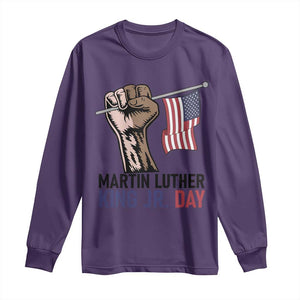 Martin Luther King Jr Long Sleeve Shirt Black History Month TS14 Purple Print Your Wear