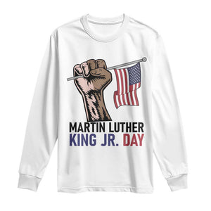 Martin Luther King Jr Long Sleeve Shirt Black History Month TS14 White Print Your Wear