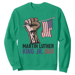 Martin Luther King Jr Sweatshirt Black History Month TS14 Irish Green Print Your Wear
