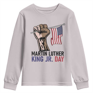 Martin Luther King Jr Youth Sweatshirt Black History Month TS14 Ice Gray Print Your Wear
