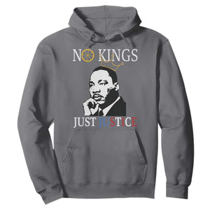 Martin Luther King Jr Hoodie No Kings Just Justice TS14 Charcoal Print Your Wear