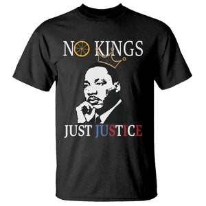 Martin Luther King Jr T Shirt No Kings Just Justice TS14 Black Print Your Wear