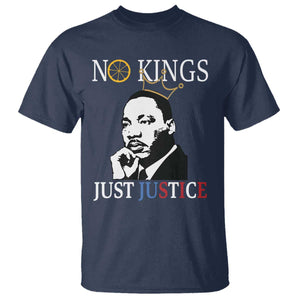 Martin Luther King Jr T Shirt No Kings Just Justice TS14 Navy Print Your Wear