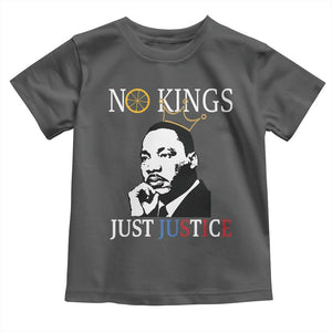 Martin Luther King Jr Toddler T Shirt No Kings Just Justice TS14 Dark Heather Print Your Wear