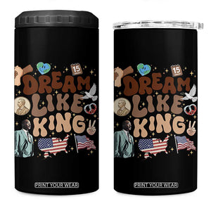 Martin Luther King Jr 4 in 1 Can Cooler Tumbler Black History Melanin African American TS14 One Size: 16 oz Black Print Your Wear