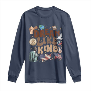 Martin Luther King Jr Long Sleeve Shirt Black History Melanin African American TS14 Navy Print Your Wear