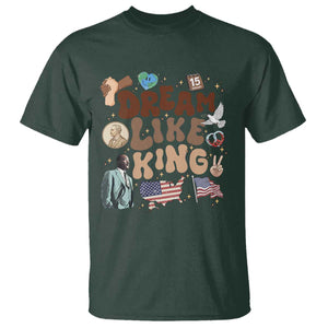 Martin Luther King Jr T Shirt Black History Melanin African American TS14 Dark Forest Green Print Your Wear