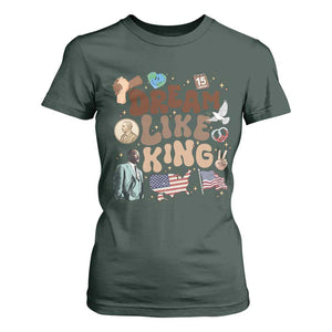 Martin Luther King Jr T Shirt For Women Black History Melanin African American TS14 Dark Forest Green Print Your Wear