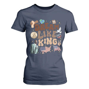 Martin Luther King Jr T Shirt For Women Black History Melanin African American TS14 Navy Print Your Wear