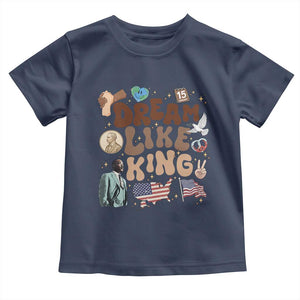Martin Luther King Jr Toddler T Shirt Black History Melanin African American TS14 Navy Print Your Wear