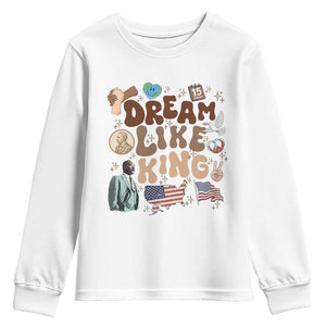 Martin Luther King Jr Youth Sweatshirt Black History Melanin African American TS14 White Print Your Wear