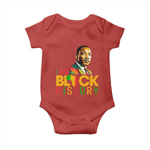 I Am Black History Baby Onesie Martin Luther Jr King African American Pride TS14 Red Print Your Wear