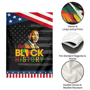 I Am Black History Garden Flag Martin Luther Jr King African American Pride TS14 Print Your Wear