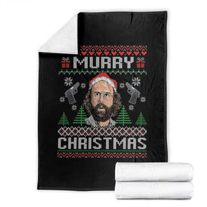 Murray Christmas Throw Blanket Funny Stranger Holiday Meme TS14 Black Print Your Wear