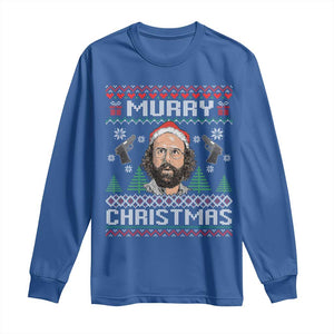 Murray Christmas Long Sleeve Shirt Funny Stranger Holiday Meme TS14 Royal Blue Print Your Wear